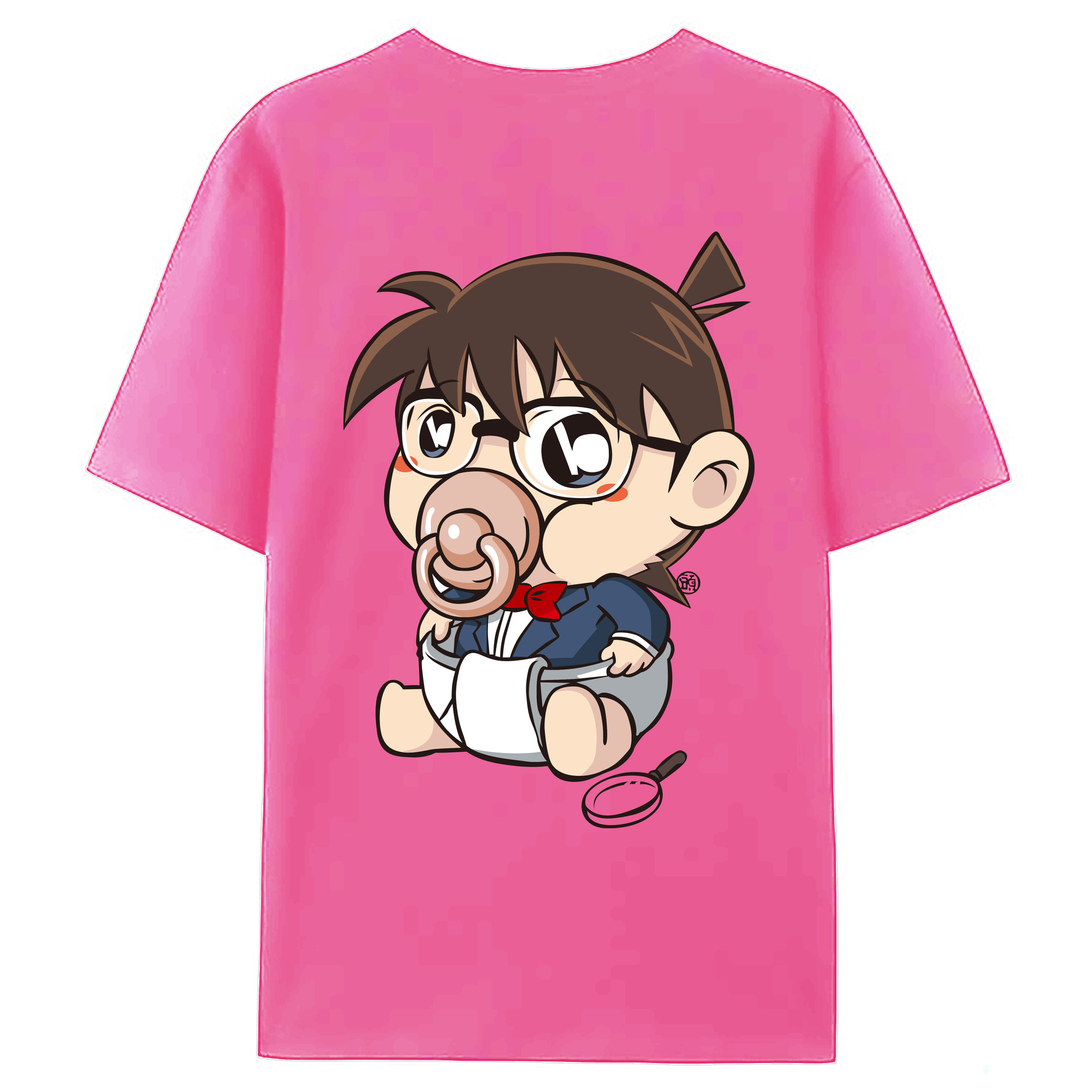 （画像用） 名探偵コナン 江戸川 コナン Detective Conan Conan Edogawa レディース半袖Tシャツ(バックプリント)